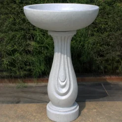 Statues & Sculptures Bird Baths^Redmire Modern Granite Resin Garden Birdbath