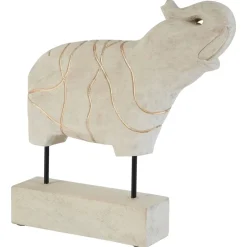 Statues & Sculptures Table Top|Animals^Regal Elephant 42cm Wood Indoor Statue