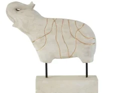 Statues & Sculptures Table Top|Animals^Regal Elephant 42cm Wood Indoor Statue