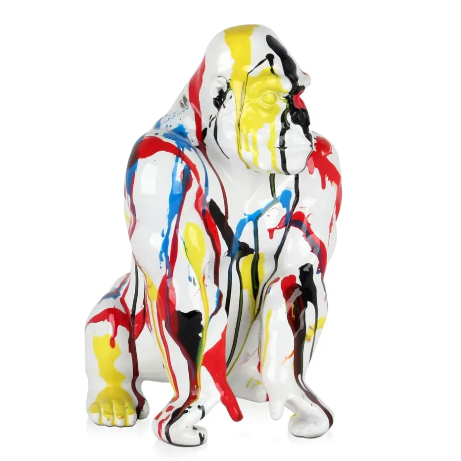 Statues & Sculptures Table Top|Abstract^Regal Orangutan 38cm Multicolour Resin Indoor Sculpture