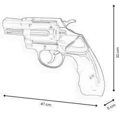 Statues & Sculptures Wall Art|Pop Art^Retro Revolver 32cm Comic Art Resin Wall Sculpture