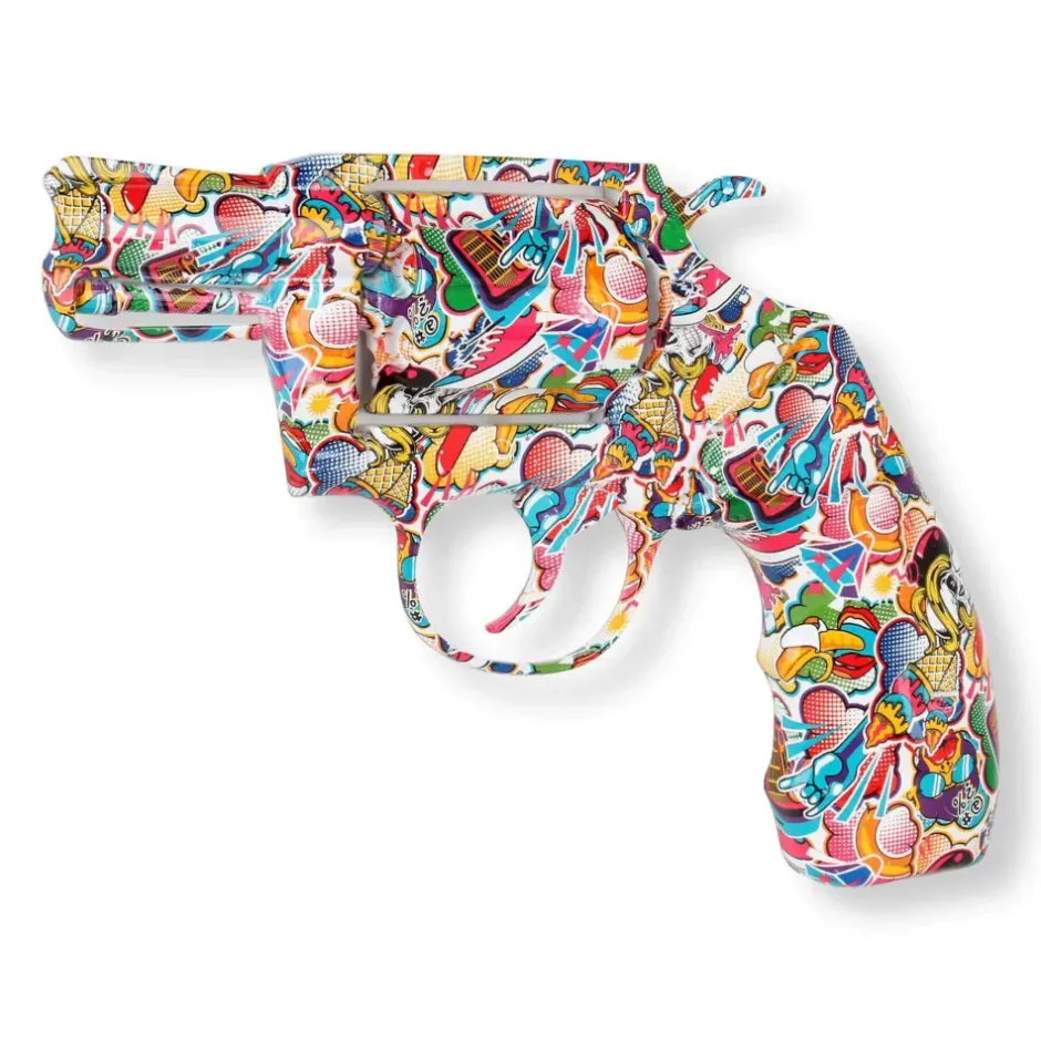 Statues & Sculptures Wall Art|Pop Art^Retro Revolver 32cm Pop Art Resin Wall Sculpture