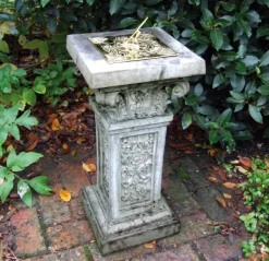 Statues & Sculptures Garden Sundials^Rocco Brass Stone Garden Sundial