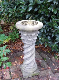 Statues & Sculptures Garden Sundials^Roman Brass Stone Garden Sundial