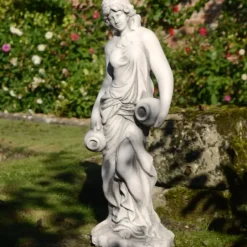 Statues & Sculptures Roman^Roman Goddess with Urns 79cm Stone Resin Garden Statue