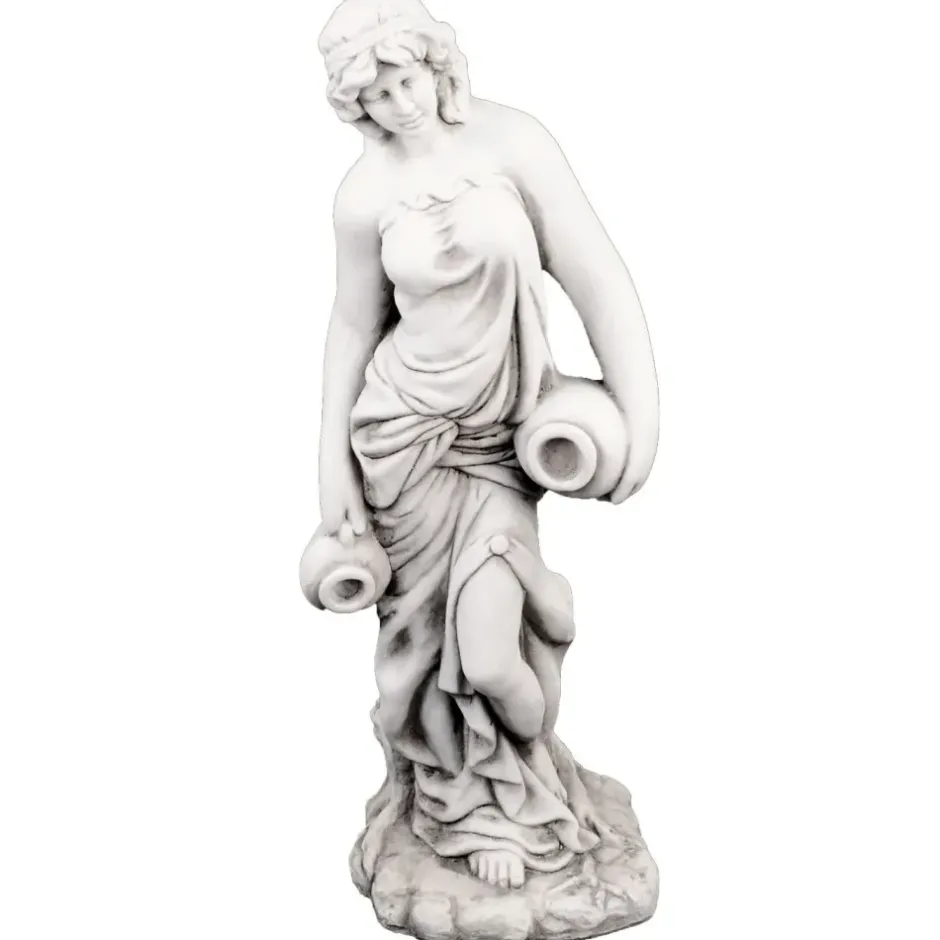Statues & Sculptures Roman^Roman Goddess with Urns 79cm Stone Resin Garden Statue