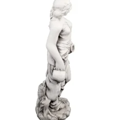 Statues & Sculptures Roman^Roman Goddess with Urns 79cm Stone Resin Garden Statue