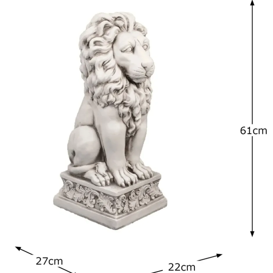 Statues & Sculptures Wildlife|Lions^Royal Lion Antique Stone Garden Statue