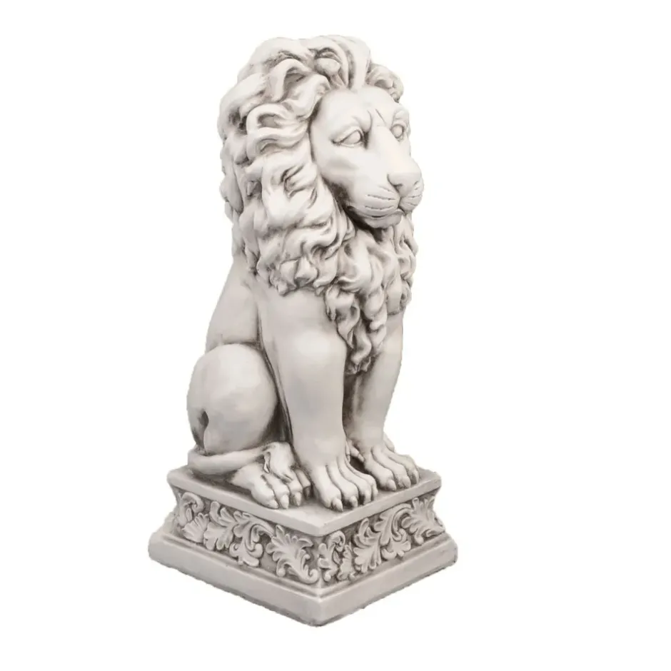 Statues & Sculptures Wildlife|Lions^Royal Lion Antique Stone Garden Statue