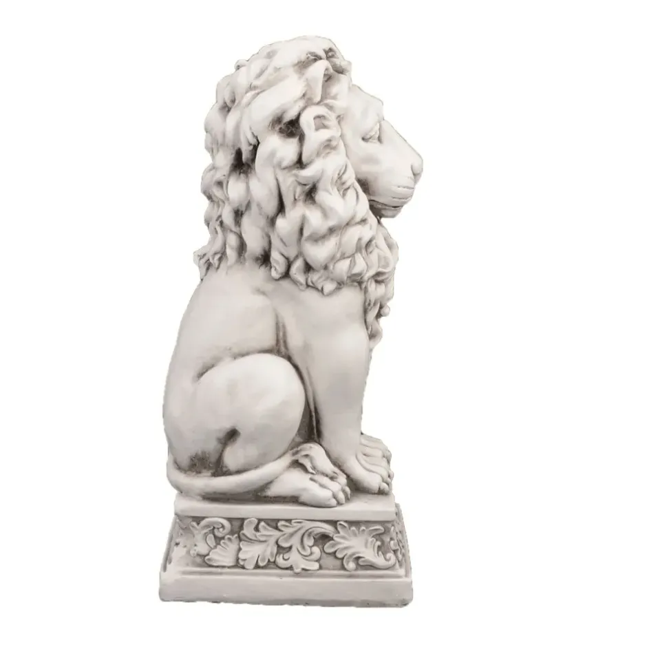 Statues & Sculptures Wildlife|Lions^Royal Lion Antique Stone Garden Statue