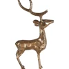 Statues & Sculptures Table Top|Animals^Royal Stag 50cm Gold Metal Indoor Statue