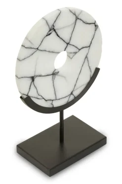 Statues & Sculptures Table Top|Abstract^Sacred Circle 34cm White Marble Indoor Sculpture