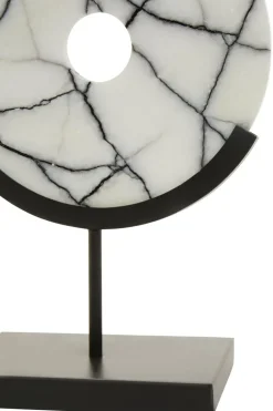Statues & Sculptures Table Top|Abstract^Sacred Circle 34cm White Marble Indoor Sculpture