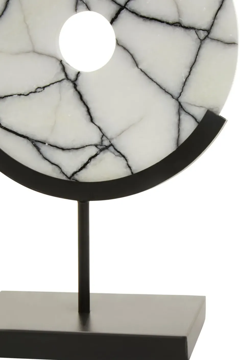 Statues & Sculptures Table Top|Abstract^Sacred Circle 34cm White Marble Indoor Sculpture