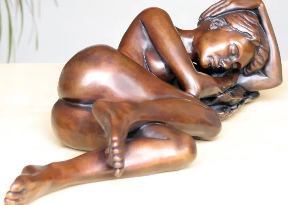 Statues & Sculptures Figurative|Table Top^Sanctuary of Sleep Figurine Bronze Indoor Sculpture