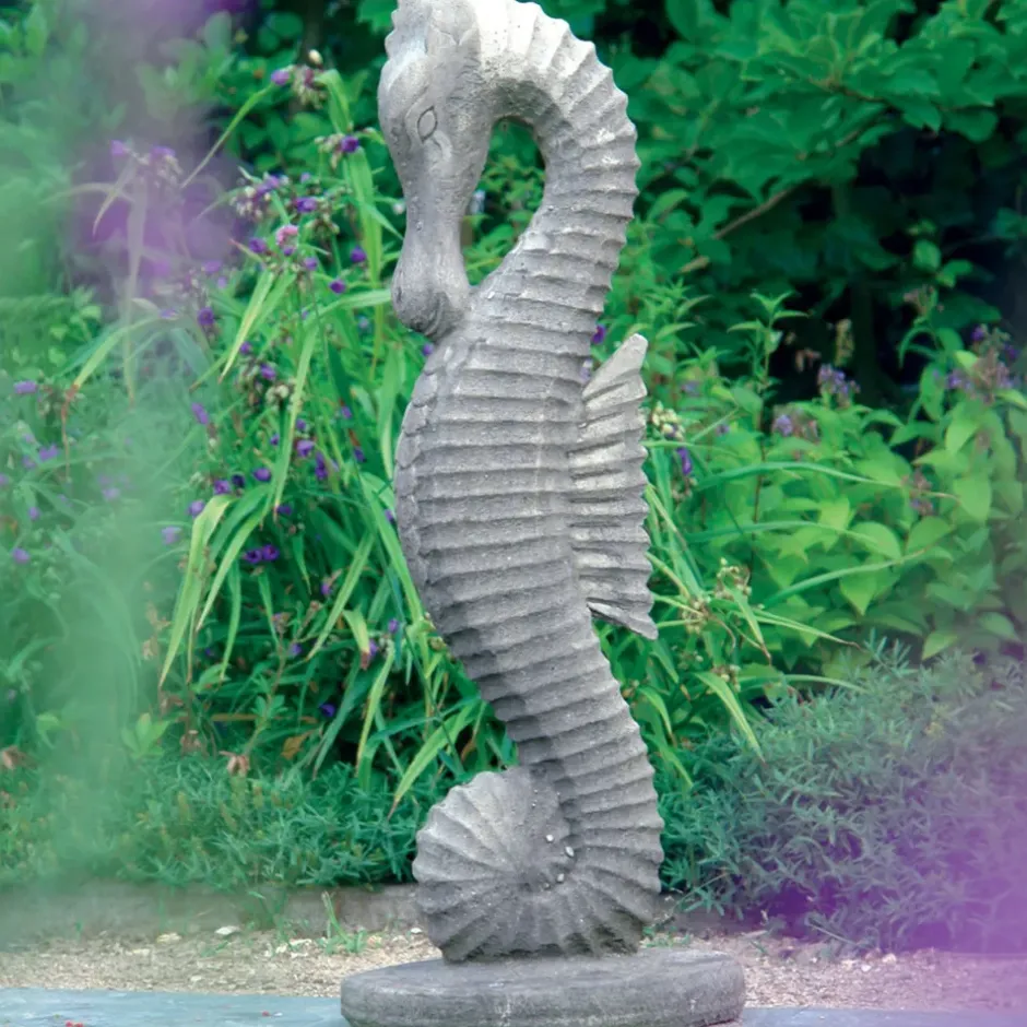 Statues & Sculptures Sealife^Seahorse 94cm Stone Garden Ornament