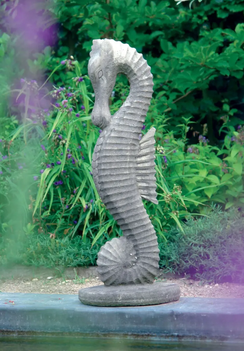 Statues & Sculptures Sealife^Seahorse 94cm Stone Garden Ornament