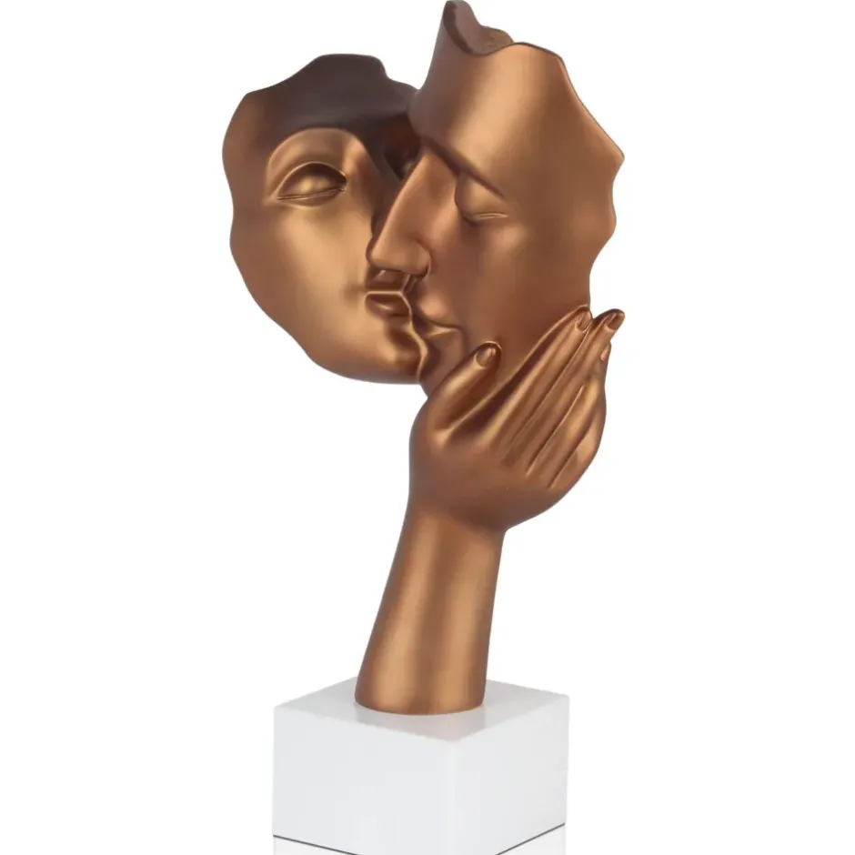 Statues & Sculptures Figurative|Table Top^Secret Kiss 50cm Bronze Resin Indoor Sculpture