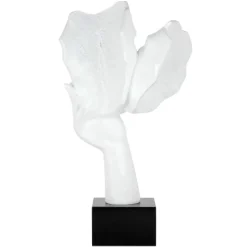 Statues & Sculptures Figurative|Table Top^Secret Kiss 50cm White Resin Indoor Sculpture