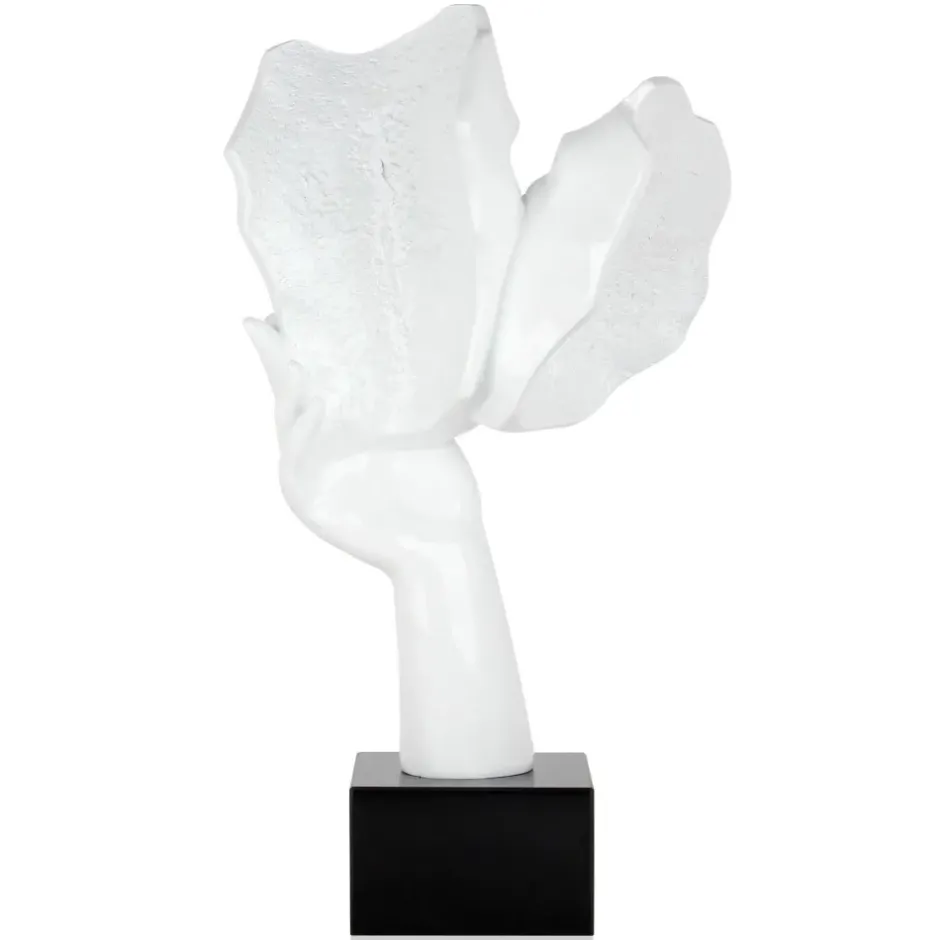 Statues & Sculptures Figurative|Table Top^Secret Kiss 50cm White Resin Indoor Sculpture