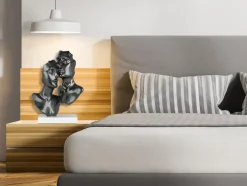 Statues & Sculptures Figurative|Table Top^Secret Lovers 57cm Anthracite Resin Indoor Sculpture
