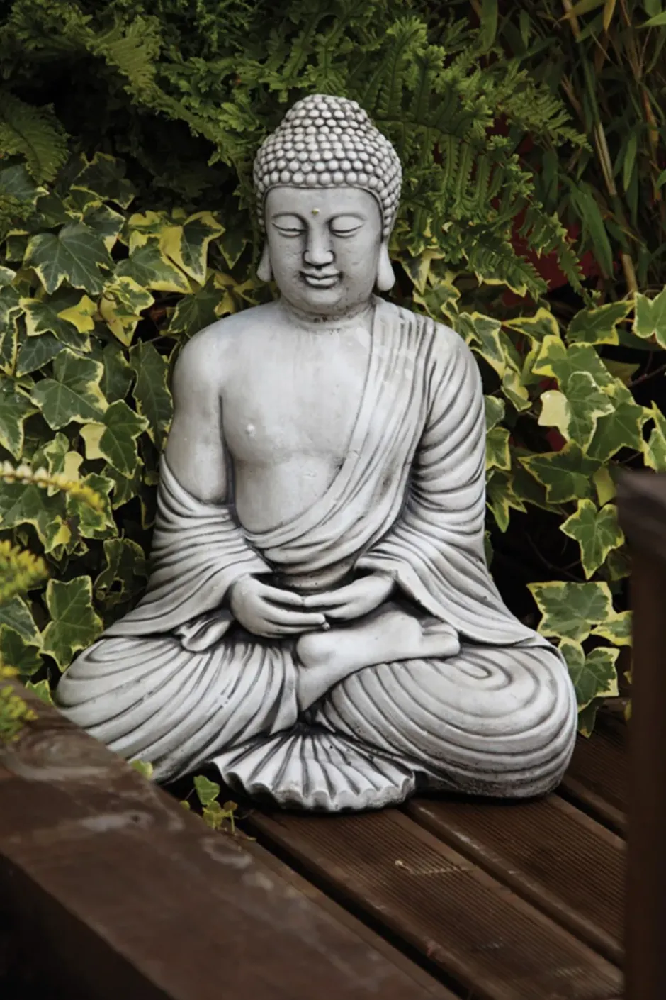 Statues & Sculptures Buddha^Serene Thai Stone Buddha Garden Ornament