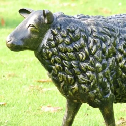 Statues & Sculptures Farm^Sheep Life-Size Bronze Metal Garden Statue