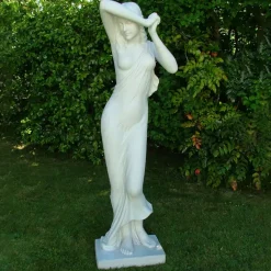 Statues & Sculptures Greek^Shy Maiden 155cm Marble Resin Garden Statue