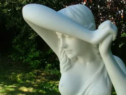 Statues & Sculptures Greek^Shy Maiden 155cm Marble Resin Garden Statue