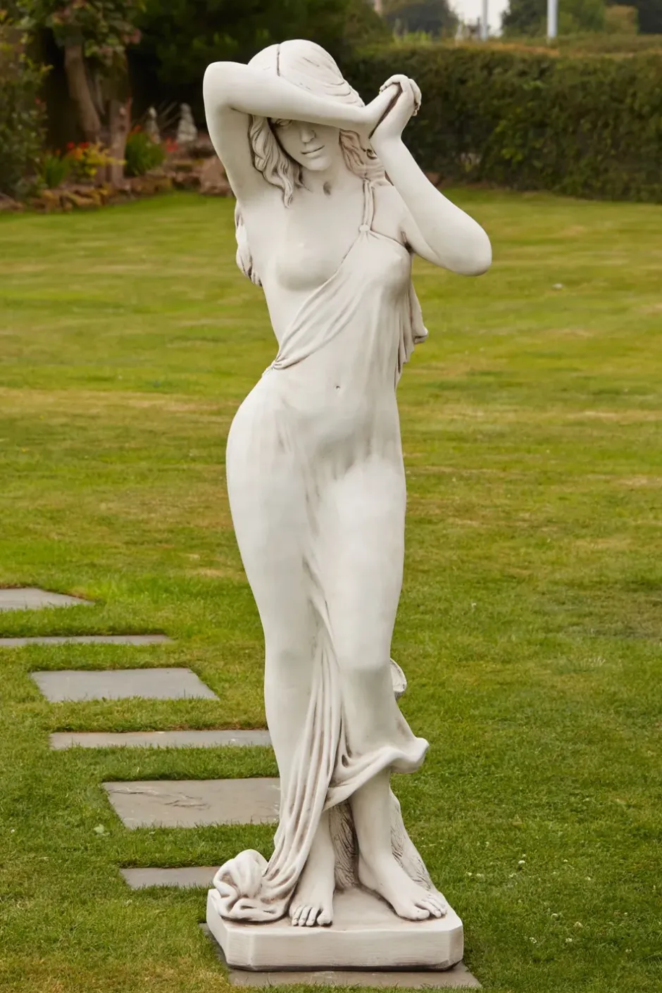Statues & Sculptures Greek^Shy Maiden 114cm Stone Garden Statue