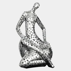 Statues & Sculptures Figurative|Table Top^Silent Soul 81cm Silver Metal Indoor Sculpture