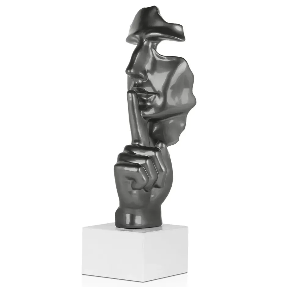 Statues & Sculptures Figurative|Table Top^Silent Warrior 48cm Anthracite Resin Indoor Sculpture