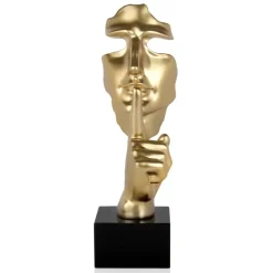 Statues & Sculptures Figurative|Table Top^Silent Warrior 48cm Gold Resin Indoor Sculpture