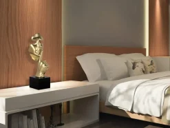 Statues & Sculptures Figurative|Table Top^Silent Warrior 48cm Gold Resin Indoor Sculpture