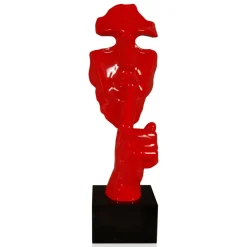 Statues & Sculptures Figurative|Table Top^Silent Warrior 48cm Red Resin Indoor Sculpture