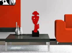 Statues & Sculptures Figurative|Table Top^Silent Warrior 48cm Red Resin Indoor Sculpture