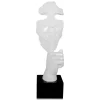 Statues & Sculptures Figurative|Table Top^Silent Warrior 48cm White Resin Indoor Sculpture
