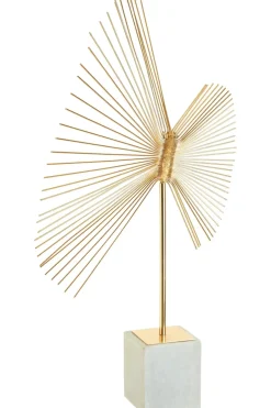 Statues & Sculptures Table Top|Abstract^Solar Flare 66cm Gold Metal Indoor Sculpture