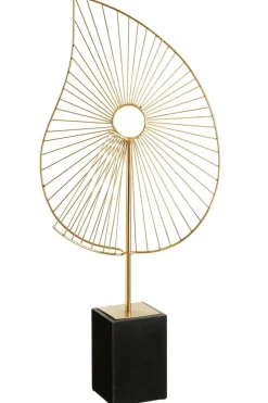 Statues & Sculptures Table Top|Abstract^Solar Interlace 70cm Gold Metal Indoor Sculpture