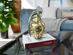 Statues & Sculptures Table Top|Contemporary^Sonic Grenade 25cm Gold Resin Indoor Sculpture