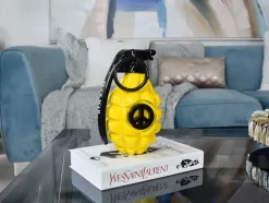Statues & Sculptures Table Top|Contemporary^Sonic Grenade 25cm Yellow Resin Indoor Sculpture