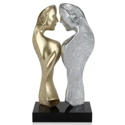 Statues & Sculptures Figurative|Table Top^Soul Reflection 60cm Silver Resin Indoor Sculpture
