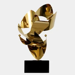 Statues & Sculptures Table Top|Abstract^Spacial Drift 57cm Gold Metal Indoor Sculpture
