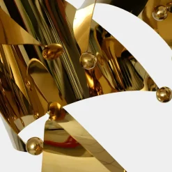 Statues & Sculptures Table Top|Abstract^Spacial Drift 59cm Gold Metal Indoor Sculpture