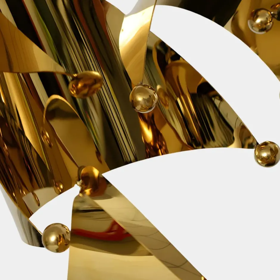 Statues & Sculptures Table Top|Abstract^Spacial Drift 59cm Gold Metal Indoor Sculpture
