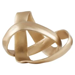 Statues & Sculptures Table Top|Abstract^Spiral Elegance 16cm Gold Metal Indoor Sculpture