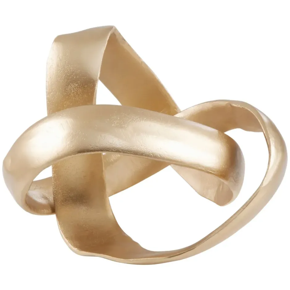 Statues & Sculptures Table Top|Abstract^Spiral Elegance 16cm Gold Metal Indoor Sculpture
