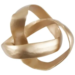 Statues & Sculptures Table Top|Abstract^Spiral Elegance 16cm Gold Metal Indoor Sculpture