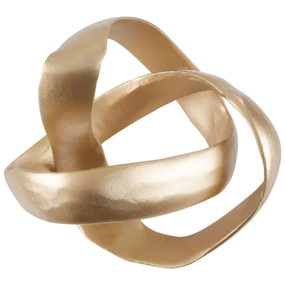 Statues & Sculptures Table Top|Abstract^Spiral Elegance 16cm Gold Metal Indoor Sculpture