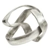 Statues & Sculptures Table Top|Abstract^Spiral Elegance 16cm Silver Metal Indoor Sculpture